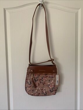 Fiorelli Floral Crossbody Bag in Brown and Pink